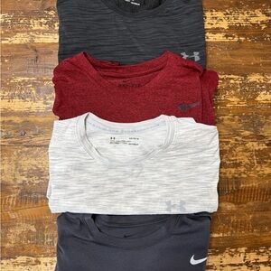 Under Armour and Nike Men's Performance Shirt - Red, Gray, Black